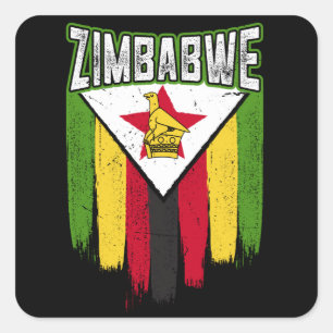 Zimbabwe Flag Gift Idea Zimbabwean Square Sticker