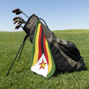 Zimbabwe flag golf towel