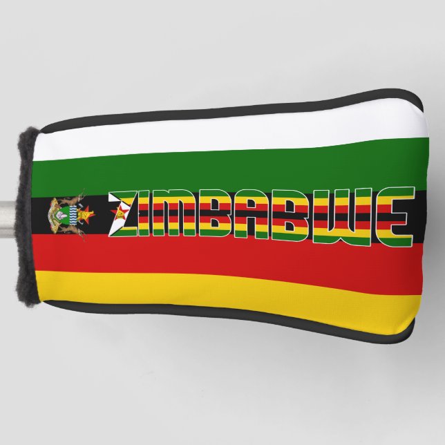 Zimbabwe Flag Gorgeous Patriotic Golf Head Cover (Front)