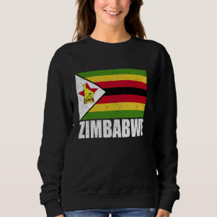 Zimbabwe Flag Grunge Vintage Souvenir Zimbabwe Sweatshirt