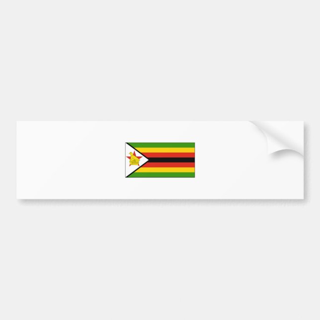 Zimbabwe FLAG International Bumper Sticker (Front)