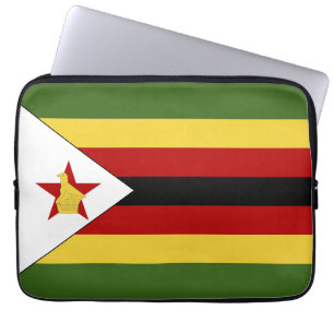 Zimbabwe flag laptop sleeve