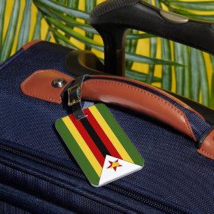 Zimbabwe flag luggage tag