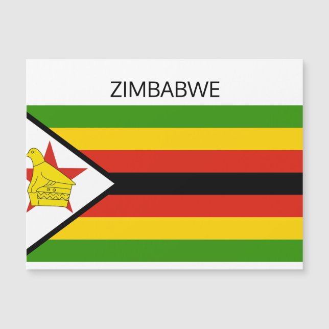 Zimbabwe Flag Magnetic Card (Front)