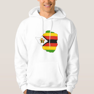 Zimbabwe flag map hoodie