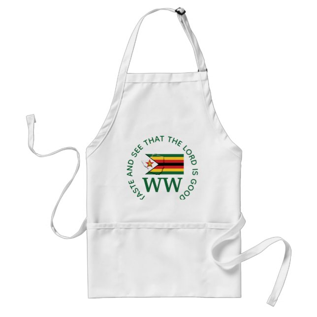ZIMBABWE Flag MONOGRAM Customised Scripture Standard Apron (Front)