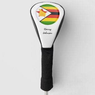 Zimbabwe Flag & Monogrammed Golf Clubs Covers