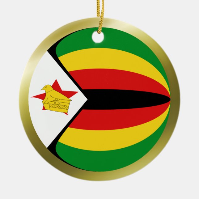 Zimbabwe Flag Ornament (Front)