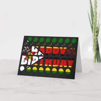 Zimbabwe Flag Patriotic Birthday Card