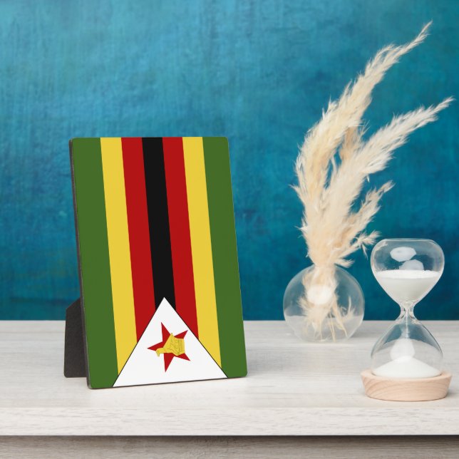 Zimbabwe flag plaque (Side)