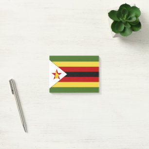Zimbabwe flag post-it notes