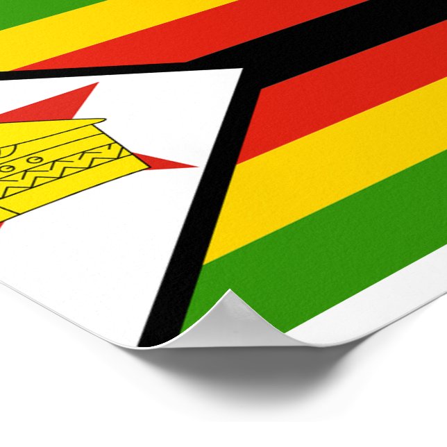 Zimbabwe Flag Poster (Corner)