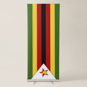 Zimbabwe flag retractable banner