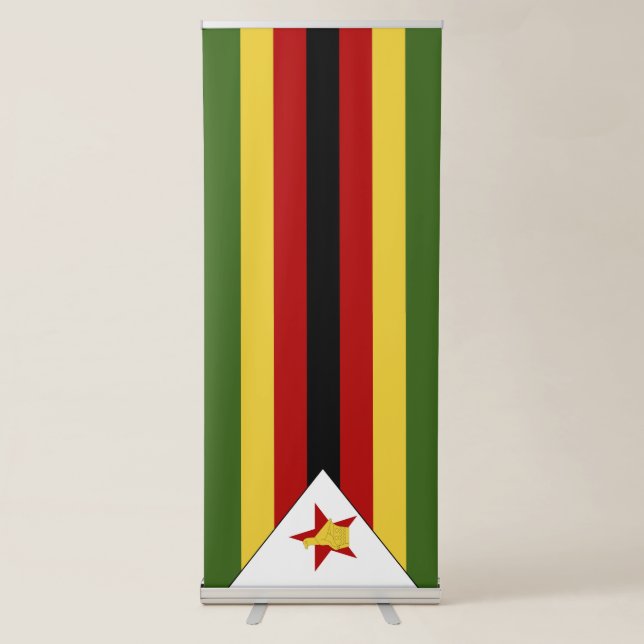 Zimbabwe flag retractable banner (Front)