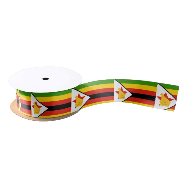 Zimbabwe Flag Satin Ribbon (Spool)