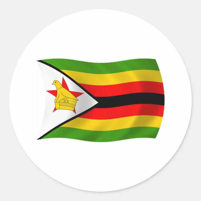 Zimbabwe Flag Sticker (Front)
