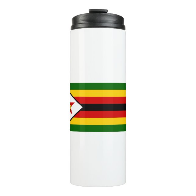 Zimbabwe Flag Thermal Tumbler (Front)