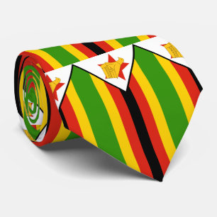 zimbabwe flag tie