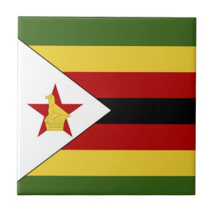 Zimbabwe flag tile