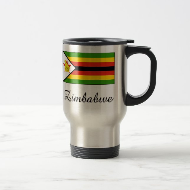 Zimbabwe Flag Travel Mug (Right)