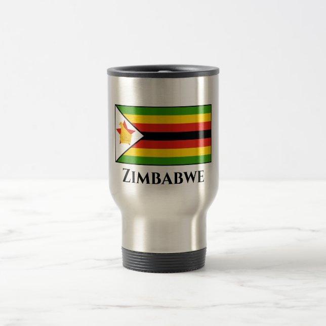 Zimbabwe Flag Travel Mug (Center)