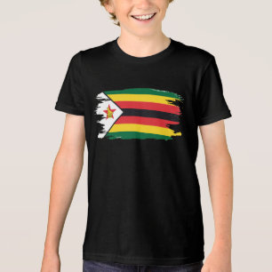 Zimbabwe flag Tri-Blend shirt