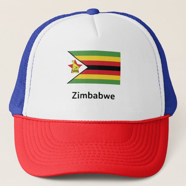 Zimbabwe Flag Trucker Hat (Front)
