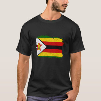 Zimbabwe Flag Vintage Zimbabwean Pride Zimbabwean T-Shirt