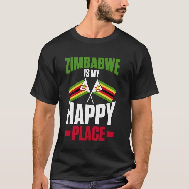 Zimbabwe Flag Zimbabwean T-Shirt (Front)