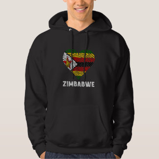Zimbabwe Heart Vintage Zimbabwean Roots Zimbabwean Hoodie