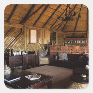 Zimbabwe, Hwange National Park, Linkwasha lodge. Square Sticker