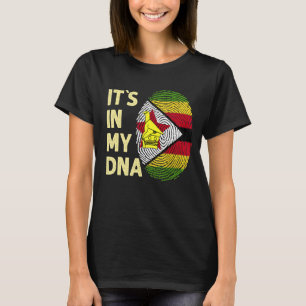 Zimbabwe In My Dna Zimbabwe Flag Team Zimbabwe T-Shirt