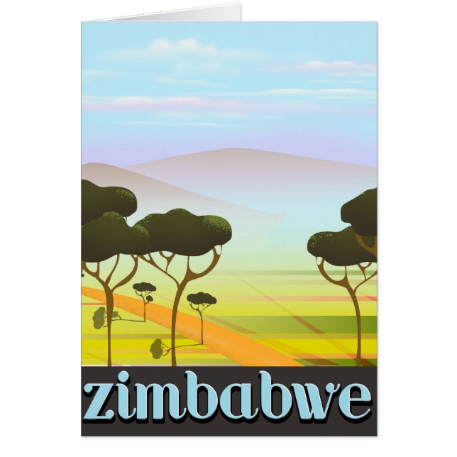 Zimbabwe landscape travel poster (Front)