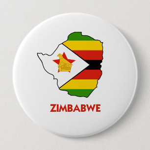 ZIMBABWE MAP 10 CM ROUND BADGE