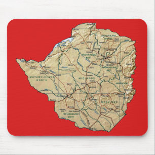 Zimbabwe Map Mousepad