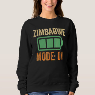 Zimbabwe Mode On Battery Design Sweatshirt