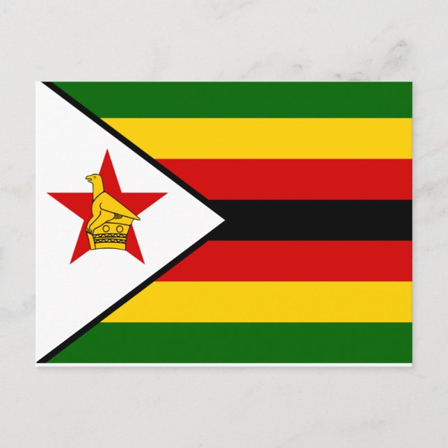 Zimbabwe National World Flag Postcard (Front)