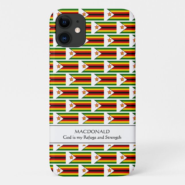 ZIMBABWE Personalised Scripture Refuge & Strength Case-Mate iPhone Case (Back)