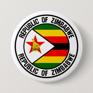 Zimbabwe Round Emblem 7.5 Cm Round Badge