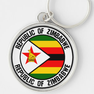 Zimbabwe Round Emblem Key Ring