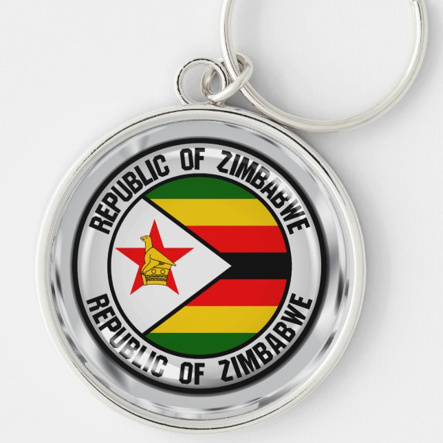 Zimbabwe Round Emblem Key Ring (Front)