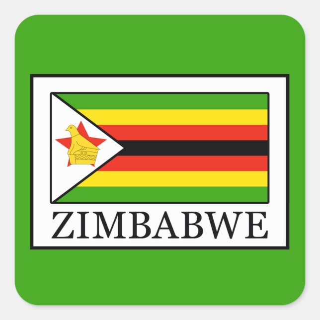 Zimbabwe Square Sticker (Front)