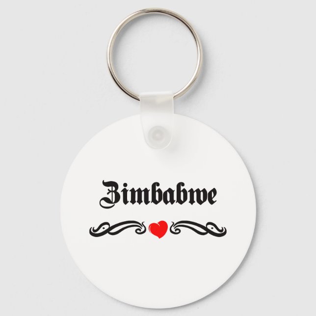 Zimbabwe Tattoo Style Key Ring (Front)