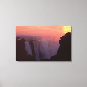 Zimbabwe, Victoria Falls National Park. Misty Canvas Print
