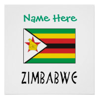 Zimbabwe Zimbabwe Flag Green Personalised