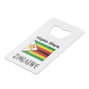Zimbabwe Zimbabwean Flag Black Personalised Name