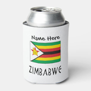 Zimbabwe Zimbabwean Flag Personalised  Can Cooler