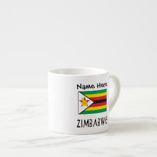 Zimbabwe Zimbabwean Flag Personalised  Espresso Cup
