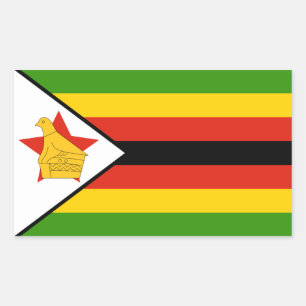Zimbabwe/Zimbabwean Flag Rectangular Sticker