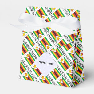 Zimbabwe Zimbabwean Flag Tiled Personalised Favour Box